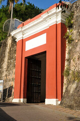Entrance to San Juan,Puerto Rico old door