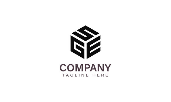 Letter SGE Logo, Three Letter Logo, Alphabet S G E Hexagon Shape Vector Icon Template
