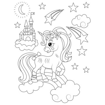 Funny Fairy coloring page for children