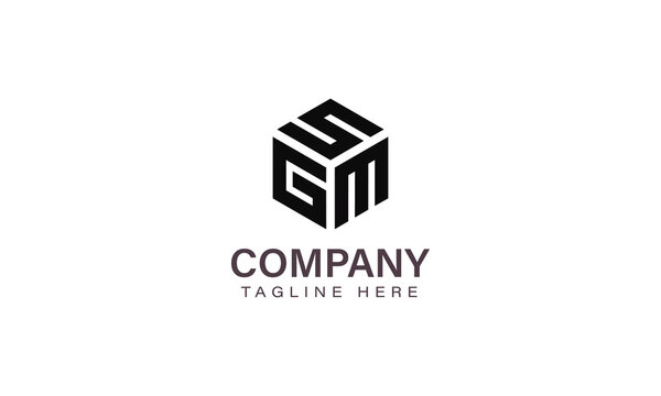 Letter SGM Logo, Three Letter Logo, Alphabet S G M Hexagon Shape Vector Icon Template