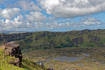 Fototapeta na wymiar Rapa Nui – Easter Island in the Pacific.