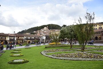 Plaza de Armas of the city of Cusco, Peru - obrazy, fototapety, plakaty