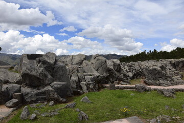 Peru, Qenko, located at Archaeological Park of Saqsaywaman. This archeological site Inca ruins is made up of limestone.