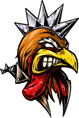 angry head rooster