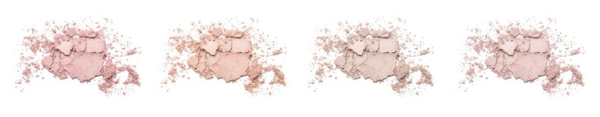 Cosmetic powder isolated on white	