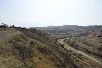 Fototapeta na wymiar View of Mancora from a high hill. Peru