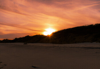 sunset on the beach