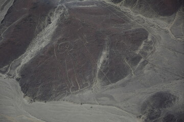 Nazca line of the astronaut . Ancient geoglyph located in the Nazca Desert in southern Peru © Андрей Поторочин