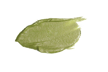 Natural cosmetic face mud sample isolated on white. Skin clay smear close up.
