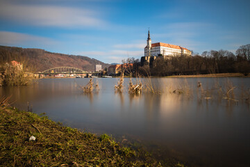 Decin Chateau is situated on a rocky promontory above southern Labem and Ploučnice and is one of...