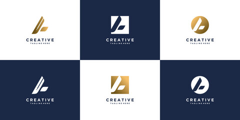 Letter logo design with initial A Premium Vector