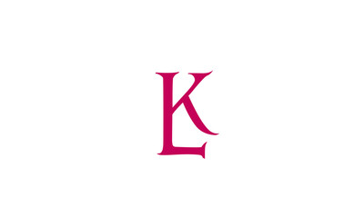 Alphabet letters Initials Monogram logo LK, KL, L and K