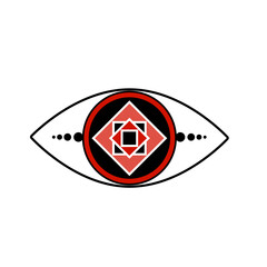 Eye Talisman Icon. Evil Devil Eye Boho Minimalist Graphic Symbol Icon. Modern Poster Eye Symbol Template.