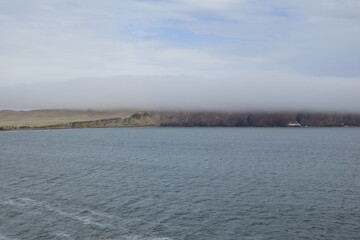 Coastline, Paracas National Reserve. Cliffs in the Paracas National Reserve on the Pacific coast of Peru.