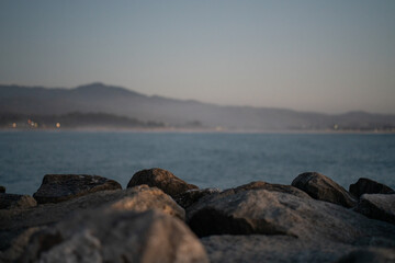 Sunset time at the half moon bay jetty