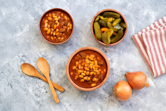 Baked beans / Kuru Fasulye / Turkish Food.