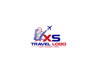 Letter XS Colorful Travel Logo, Travel Xs sx Logo Letter Vector Icon Design
