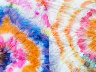 Multicolour Dirty Splatter. Cloudy Tie Dye.