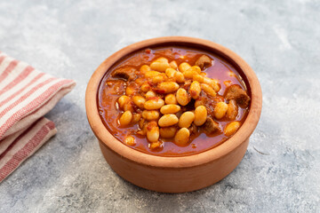 Baked beans / Kuru Fasulye / Turkish Food.