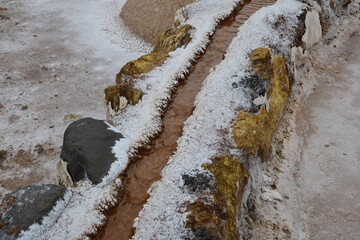 Terraced salt pans also known as (Salineras de Maras), among the most scenic travel destination in...