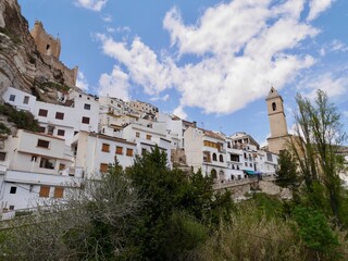 Fototapeta premium Panoramic view of Alcala del Jucar. Province of Albacete, Castile La Mancha, Spain.