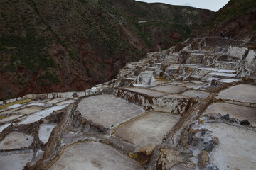 Terraced salt pans also known as (Salineras de Maras), among the most scenic travel destination in Cusco Region, Peru