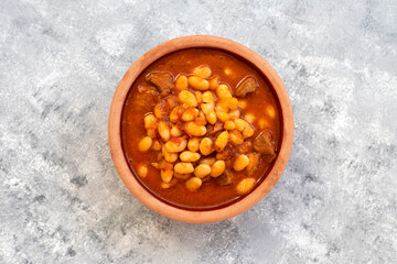 Baked beans / Kuru Fasulye / Turkish Food.