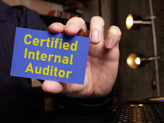 Certified Internal Auditor CIA is shown using the text - obrazy, fototapety, plakaty