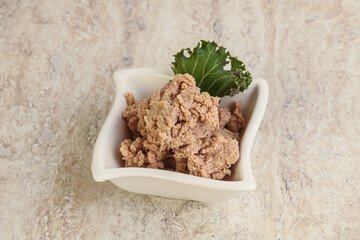 Liver pate in the bowl