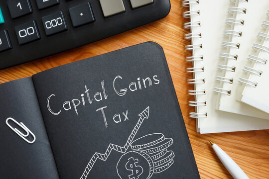 Capital gains tax is shown using the text