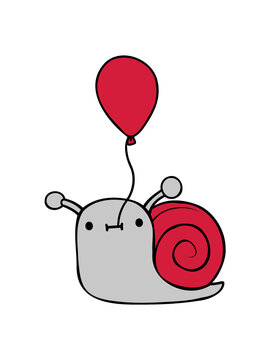 Niedliche Luftballon Schnecke 