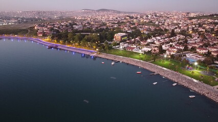 Fototapeta na wymiar Drone Seaside Bayramoglu / Kocaeli