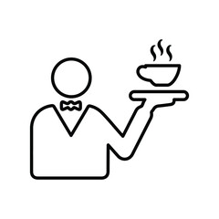 Restaurant, thermo, flask, tea line icon. Outline vector.