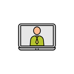 Fototapeta premium assistant line illustration icon. Signs and symbols can be used for web, logo, mobile app, UI, UX