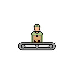 engineer line illustration icon. Signs and symbols can be used for web, logo, mobile app, UI, UX