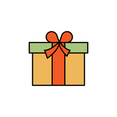 gift line illustration icon. Signs and symbols can be used for web, logo, mobile app, UI, UX