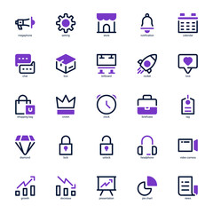 Digital Marketing icon pack for your website design, logo, app, UI. Digital Marketing icon mixed line and solid design. Vector graphics illustration and editable stroke.