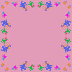 Decorative colored  fabulous  animal. Hand drawn.