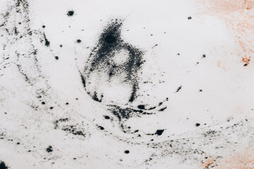 Fabric texture black and white natural silk marble print, tie-dye technique.