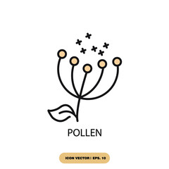 pollen icons  symbol vector elements for infographic web