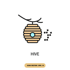 hive icons  symbol vector elements for infographic web