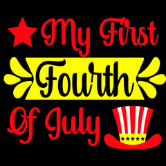 My first fourth of July, vector design