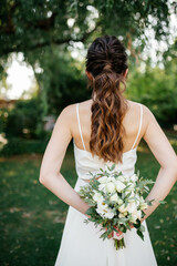 bride with bouquet