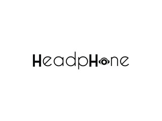 Headphone letter wordmark logo vector design file eps 10