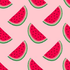 Summer fruit seamless watermelon pattern for fabrics and packaging and gifts and linens and kids and wrapping paper