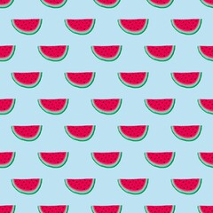 Summer fruit seamless watermelon pattern for fabrics and packaging and gifts and linens and kids and wrapping paper