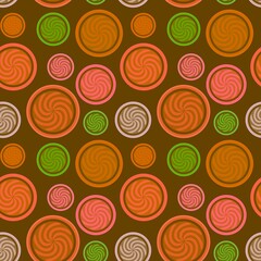 Kids cartoon seamless lollipop candy pattern for fabrics and packaging and gifts and linens and wrapping paper 