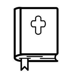 Fototapeta premium Bible Book Vector Black