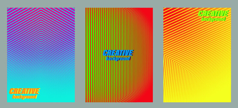 Minimal cover design. Colorful halftone gradients. Modern design template for web. Cool gradients. Future geometric patterns.