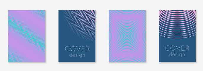 Music cover with minimalist geometric line and trendy shapes.